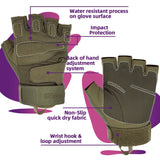 color:Army Green | Seibertron S.O.L.A.G Half Finger half finger tactical gloves image 11