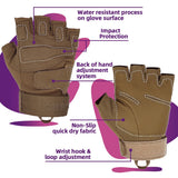 color:Coyote | Seibertron S.O.L.A.G Half Finger half finger tactical gloves image 15