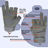 color:Grey | Seibertron S.O.L.A.G-T three fingerless tactical gloves image 07
