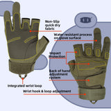 color:Army Green | Seibertron S.O.L.A.G-T three fingerless tactical gloves image 11