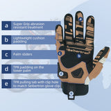 color:Khaki | Seibertron SPS-1 full finger touchscreen motorcycle gloves image 11