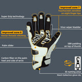 color:White | Seibertron SPS-4 Plus 3M Thinsulate winter leather motorcycle gloves image 07