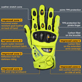 color:Yellow | Seibertron SPS-4 Plus 3M Thinsulate winter leather motorcycle gloves image 22