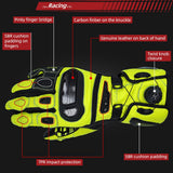 color:Yellow | Seibertron SPS-6 leather racing gloves with carbon fiber protection image 02