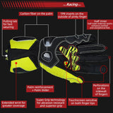 color:Yellow | Seibertron SPS-6 leather racing gloves with carbon fiber protection image 03
