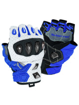 Seibertron SPS-7H half-finger motorcycle gloves in Klein Blue