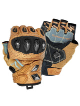 Seibertron SPS-7H half-finger motorcycle gloves in Gold