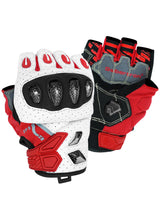 Seibertron SPS-7H half-finger motorcycle gloves in Red
