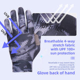 color:Black | Seibertron S.P.S.G-1 UPF100 sun protection touchscreen full finger gloves image 02