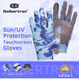 color:Blue | Seibertron S.P.S.G-1 UPF100 sun protection touchscreen full finger gloves image 09