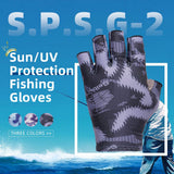 color:Black | Seibertron S.P.S.G-2 UPF100 sun protection fishing gloves image 01