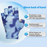 color:Blue | Seibertron S.P.S.G-2 UPF100 sun protection fishing gloves image 10