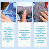 color:Blue | Seibertron S.P.S.G-2 UPF100 sun protection fishing gloves image 12