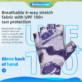color:Grey | Seibertron S.P.S.G-3 UPF100 sun protection fingerless cycling gloves image 06