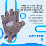 color:Grey | Seibertron S.P.S.G-3 UPF100 sun protection fingerless cycling gloves image 07