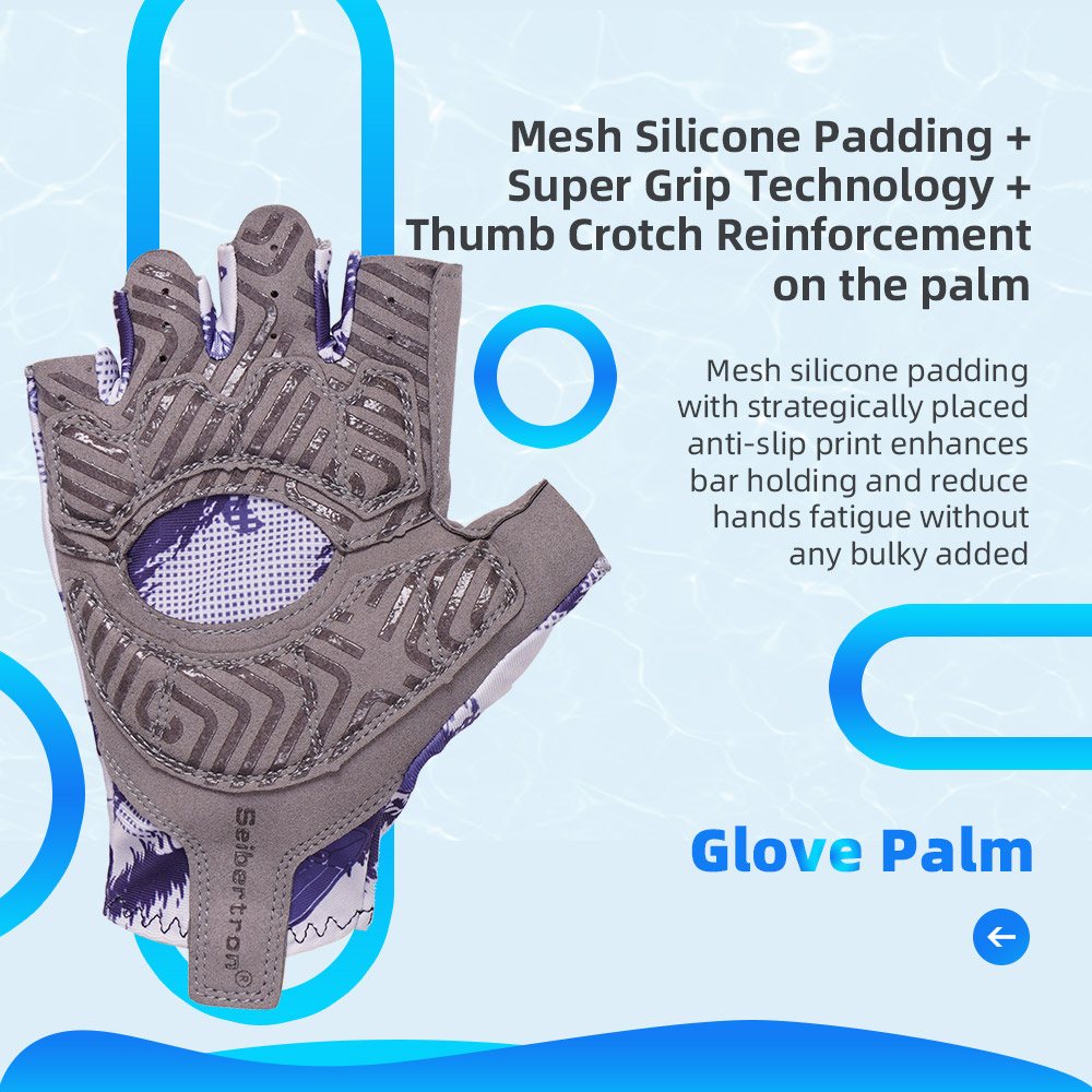 color:Grey | Seibertron S.P.S.G-3 UPF100 sun protection fingerless cycling gloves image 07