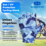 color:Blue | Seibertron S.P.S.G-3 UPF100 sun protection fingerless cycling gloves image 09