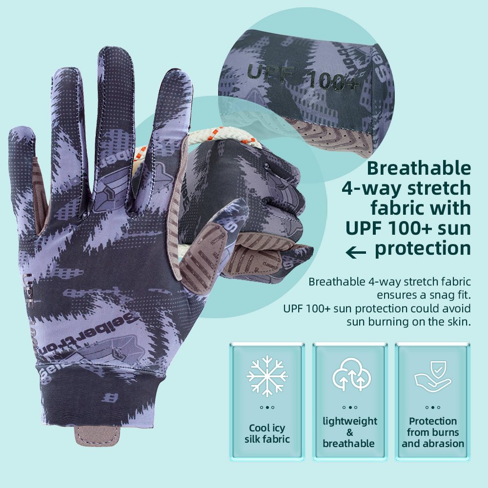 color:Black | Seibertron S.P.S.G-4 UPF100 sun protection horse riding gloves image 02