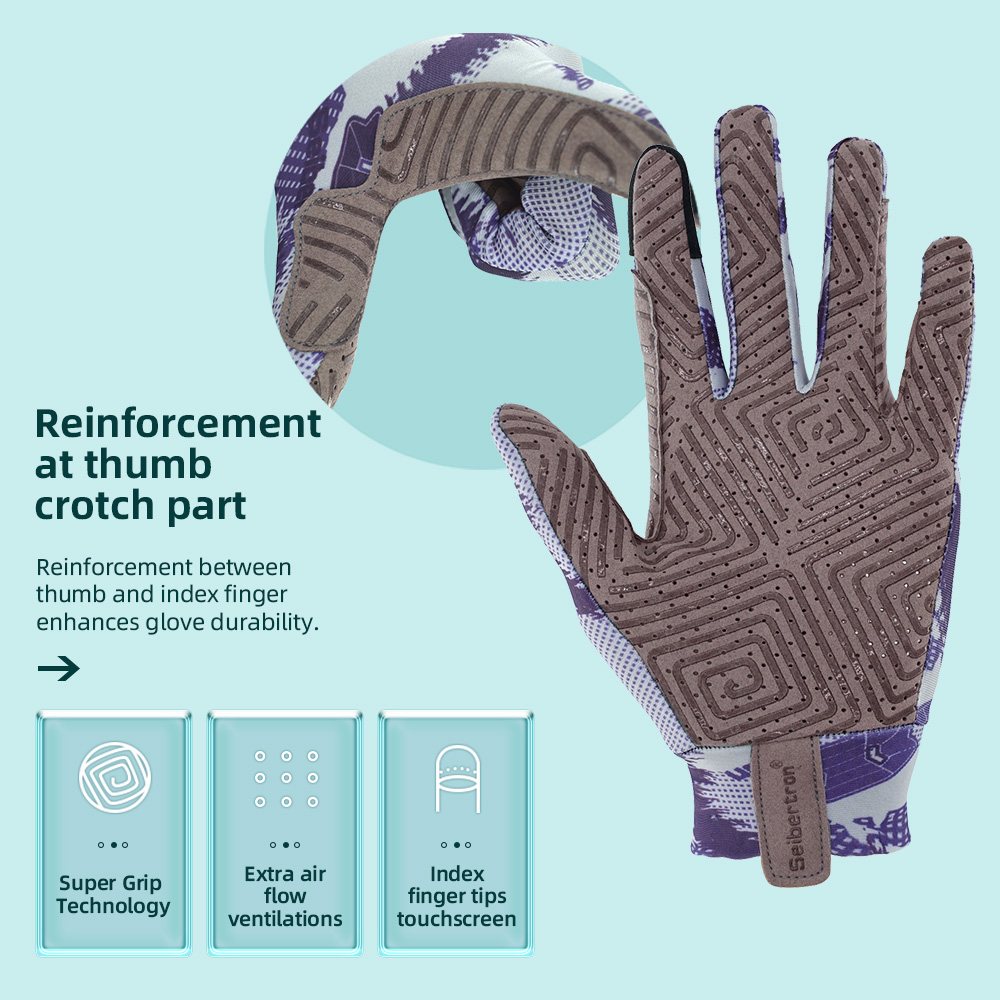 color:Grey | Seibertron S.P.S.G-4 UPF100 sun protection horse riding gloves image 07