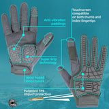 color:Grey | Seibertron T.F.F.I.G 2.0 full finger tactical gloves image 08