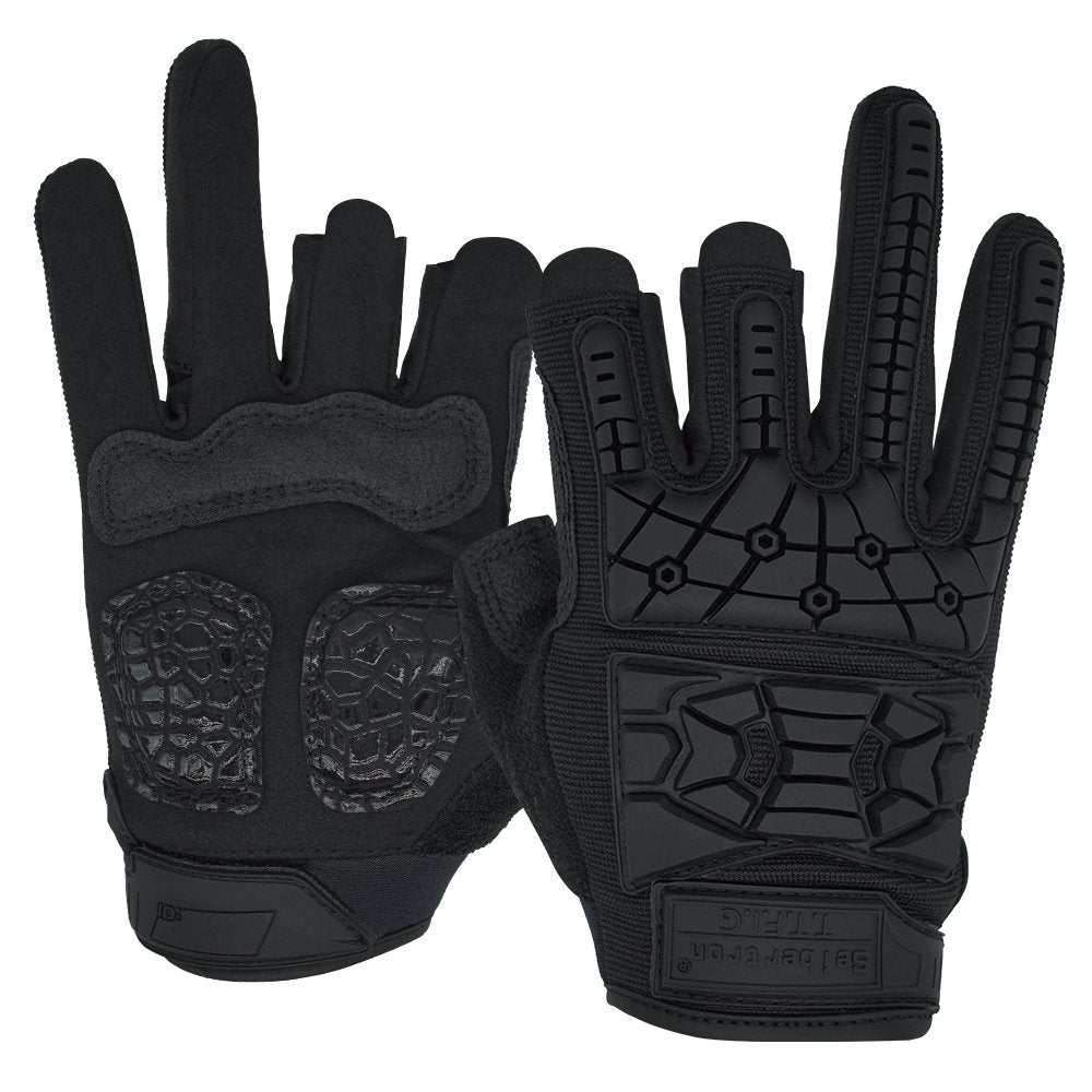 color:Black | Seibertron T.T.F.I.G 2.0 three fingerless tactical gloves image 01