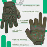 color:Army Green | Seibertron T.T.F.I.G 2.0 three fingerless tactical gloves image 11